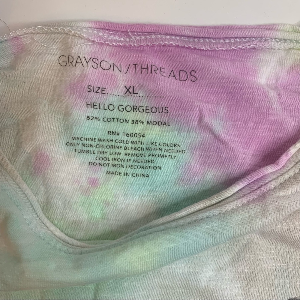 Grayson Threads Multicolor Tie-Dye 'Happy Mama' Tee - Picture 2 of 3